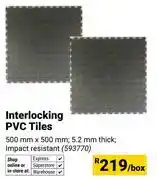 Builders Warehouse Interlocking PVC Tiles 500mm x 500mm 593770-Per Box offer