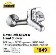Builders Warehouse Builders Nova Bath Mixer & Hand Shower 783948 offer