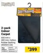 Builders Warehouse Dirttrapper 2 Pack Indoor Carpet 600mm x 400mm 850025124 offer