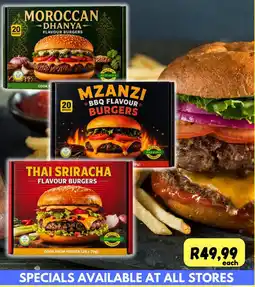 Die Visfabriek Mzanzi BBQ Flavour Burgers offer