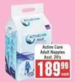 Frontline Active Care Adult Nappies offer