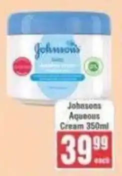 Frontline Johnson's Aqueous Cream offer