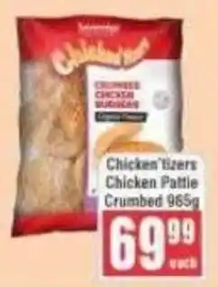 Frontline Chicken'tizers Chicken Pattle Crumbed offer