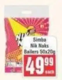Frontline Simba Nik Naks Bailers offer