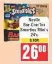 Frontline Nestle Bar-One/Tax Smarties Mini's offer