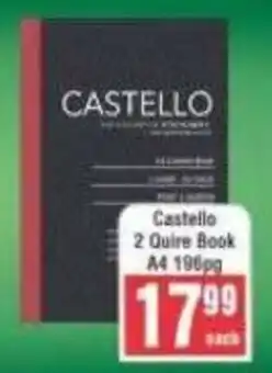 Frontline Castello 2 Quire Book A4 196pg offer