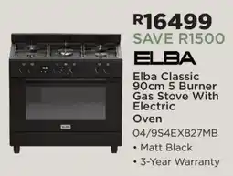 House & Home Elba Classic 90cm 5 Burner Gas Stove With Electric Oven offer