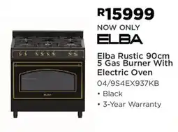 House & Home Elba Rustic 90cm 5 Gas Burner With Electric Oven offer