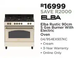 House & Home Elba Rustic 90cm 5 Gas Burner With Electric Oven offer