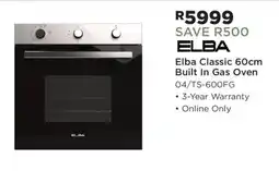 House & Home Elba Classic 60cm Built In Gas Oven offer
