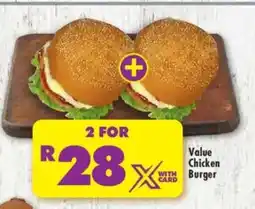 Shoprite Value Chicken Burger offer