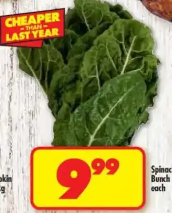 Shoprite Spinach offer