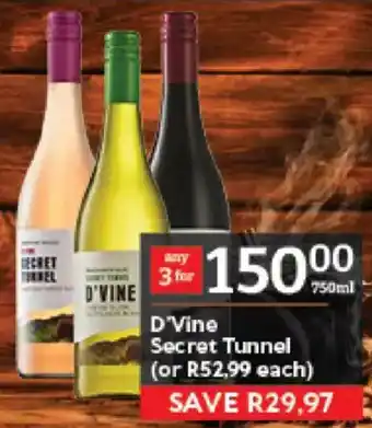 Oxford Freshmarket D'Vine Secret Tunnel offer