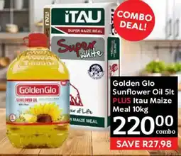 Oxford Freshmarket Golden Glo Sunflower Oil PLUS Itau Maize Meal offer