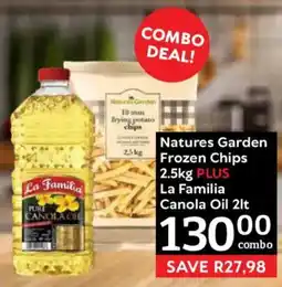Oxford Freshmarket Natures Garden Frozen Chips PLUS La Familia Canola Oil offer