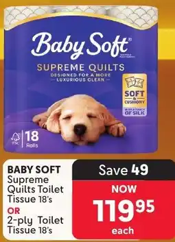 Makro Baby Soft Supreme Quilts Toilet Tissue 18's offer