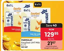 Makro PARMALAT EasyGest UHT Milk offer