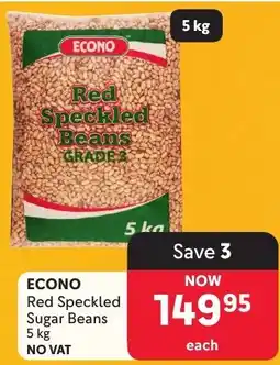 Makro ECONO Red Speckled Sugar Beans offer