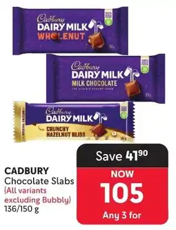 Makro CADBURY Chocolate Slabs offer