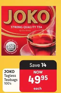 Makro JOKO Tagless Teabags offer