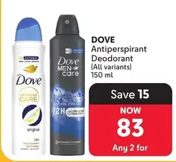 Makro DOVE Antiperspirant Deodorant (All variants) offer