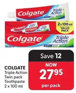 Makro COLGATE Triple Action Twin pack Toothpaste offer