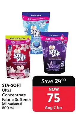 Makro STA-SOFT Ultra Concentrate Fabric Softener offer