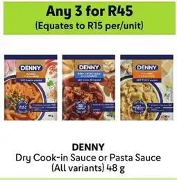Makro Denny Dry Cook-in Sauce or Pasta Sauce offer