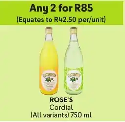 Makro Rose's Cordial offer