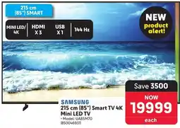 Makro SAMSUNG 215 cm (85") Smart TV 4K Mini LED TV offer