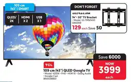 Makro TCL 109 cm 43" QLED Google TV offer