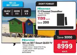Makro Hisense 165 cm (65") Smart QLED TV offer