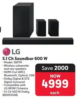 Makro LG 5.1 Ch Soundbar 600 W offer