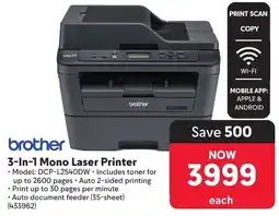 Makro Brother 3-in-1 Mono Laser Printer offer
