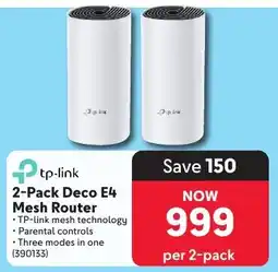 Makro tp-link 2-Pack Deco E4 Mesh Router offer