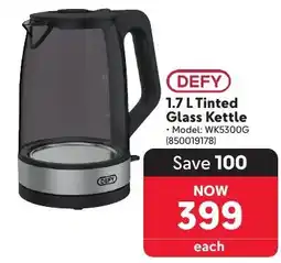 Makro DEFY 1.7 L Tinted Glass Kettle offer