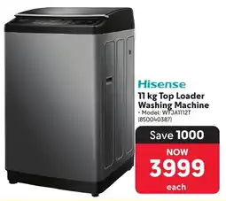 Makro Hisense 11 kg Top Loader Washing Machine offer