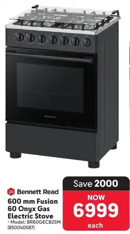Makro Bennett Read 600 mm Fusion 60 Onyx Gas Electric Stove offer