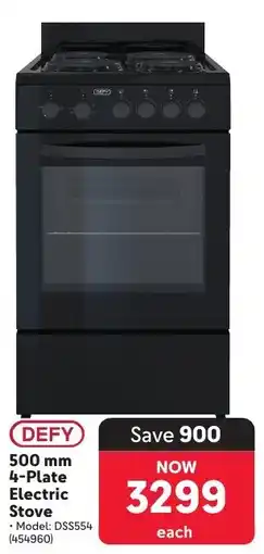Makro DEFY 500 mm 4-Plate Electric Stove offer