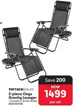 Makro terraceleisure 2-piece Onyx Gravity Lounger offer