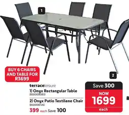 Makro terraceleisure Onyx Rectangular Table offer