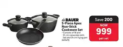 Makro BAUER 5-Piece Apex Non-Stick Cookware Set offer
