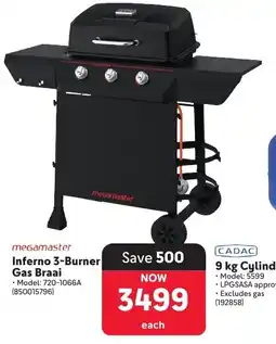 Makro megamaster Inferno 3-Burner Gas Braai offer