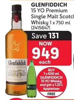 Makro Glenfiddich 15 YO Premium Single Malt Scotch Whisky offer