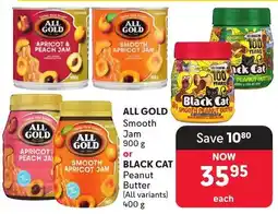 Makro All Gold Smooth Jam and Black Cat Peanut Butter offer