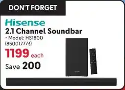 Makro Hisense 2.1 Channel Soundbar offer