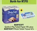 Makro Supreme - quilts 2 ply toilet paper 18's plus moist toilet tissue 42's offer