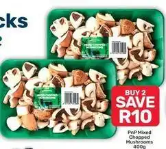 Pick n Pay Pnp mixed chopped mushrooms 400g offer