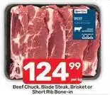 Pick n Pay Pick n pay - beef chuck, blade steak, brisket or short rib bone-in offer