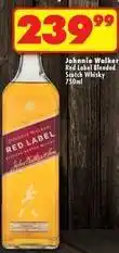 Shoprite Liquor Johnnie walker - red label blended scotch whisky 750ml offer